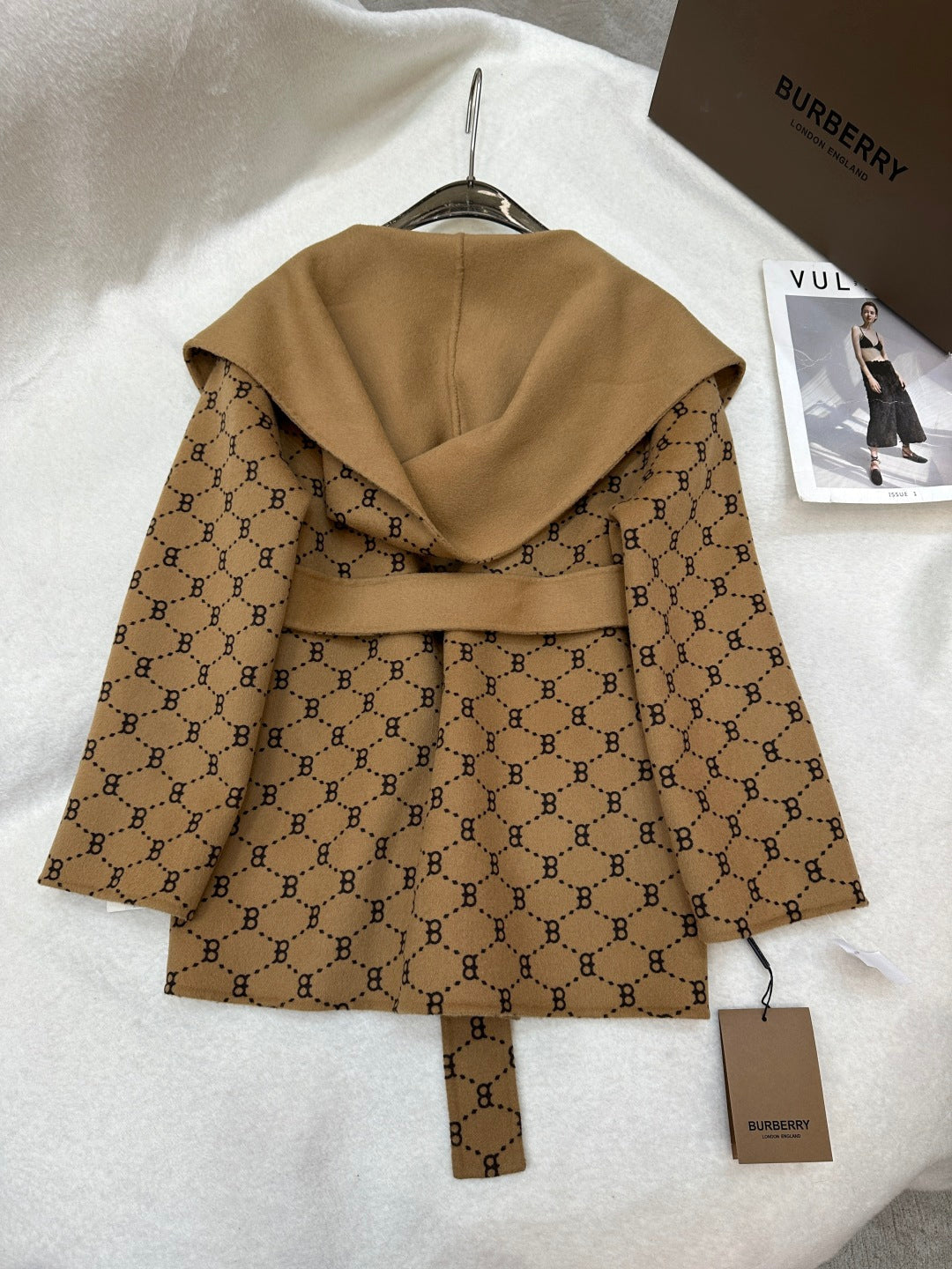 BURBBER  Hooded Woman Wool Jacket Limited