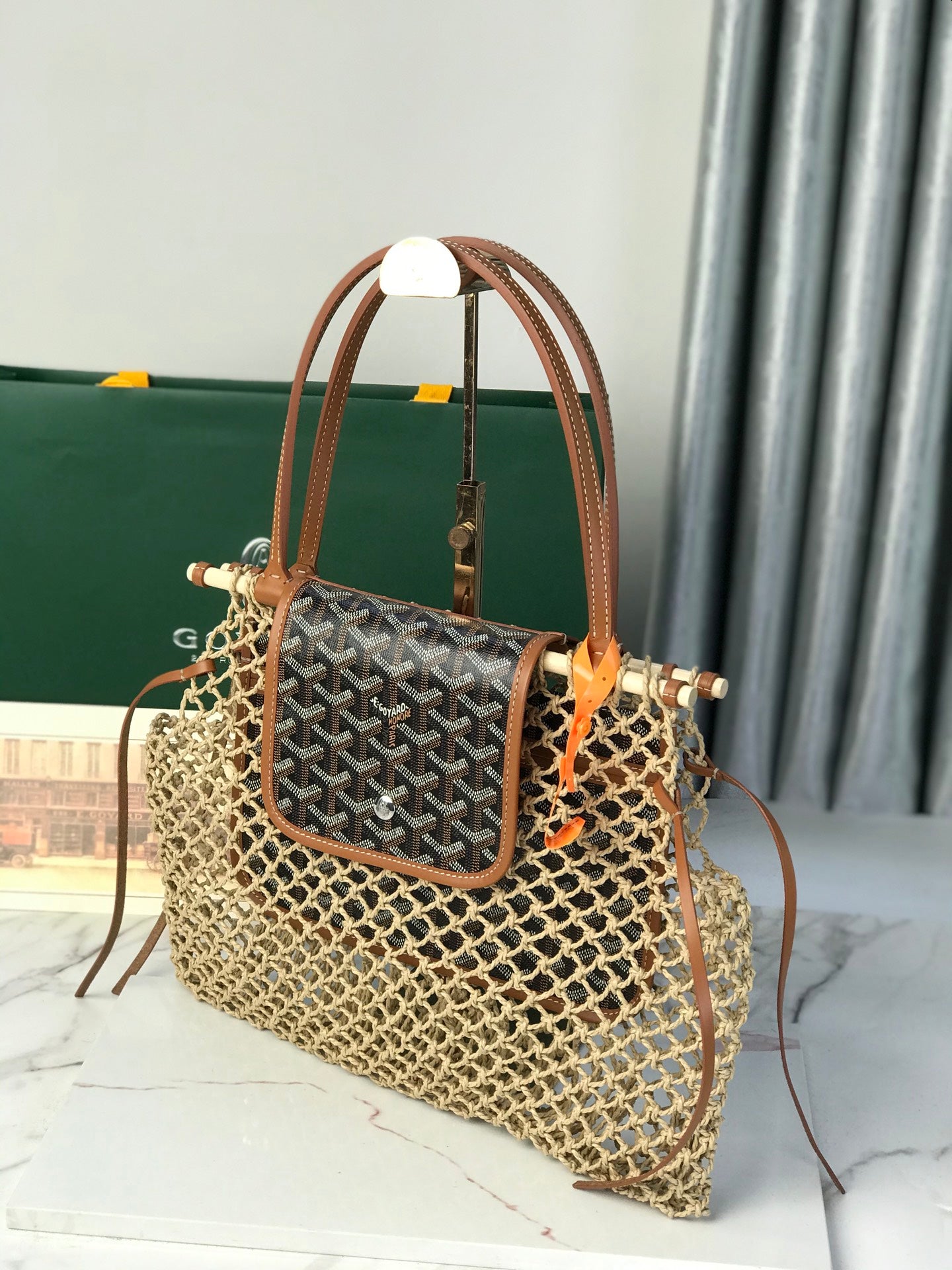 A*GO Net Raffia aligre  bag 36 cm