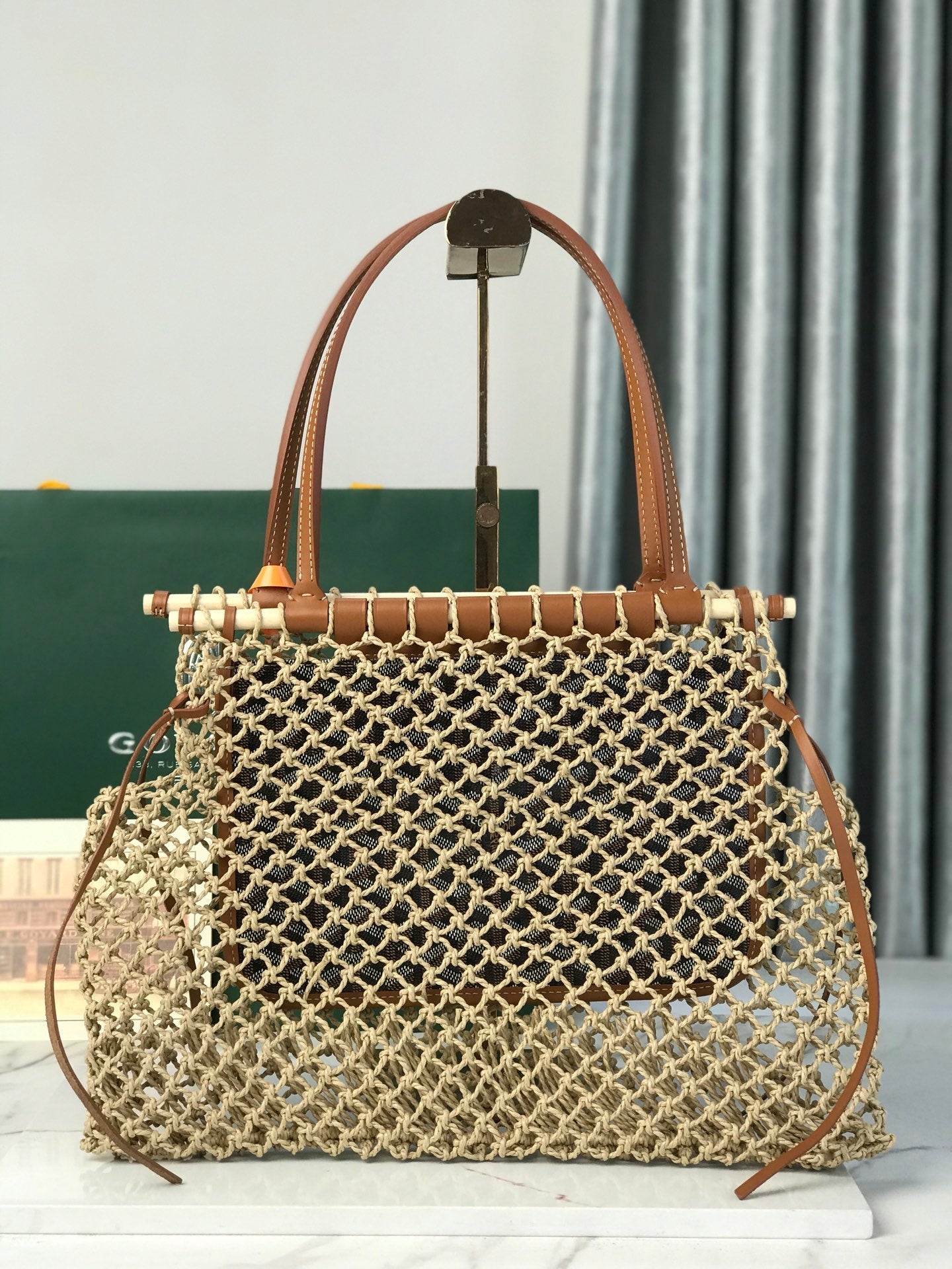 A*GO Net Raffia aligre  bag 36 cm
