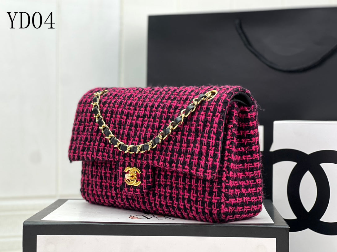 CHL TWEED Bag  18 Color 's Medium  25 cm