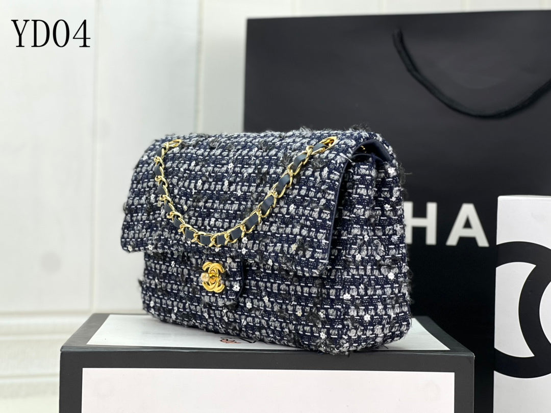 CHL TWEED Bag  18 Color 's Medium  25 cm