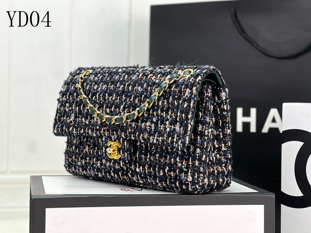 CHL TWEED Bag  18 Color 's Medium  25 cm