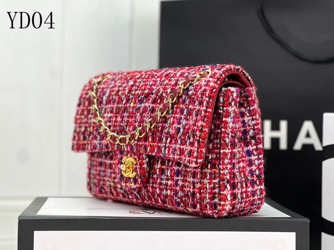 CHL TWEED Bag  18 Color 's Medium  25 cm