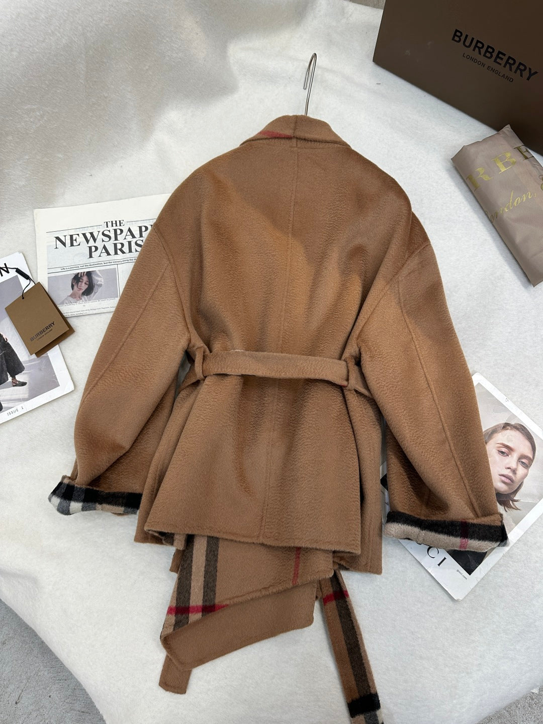 BURBBER  Hooded Woman Wool Jacket 2 Color's Limited