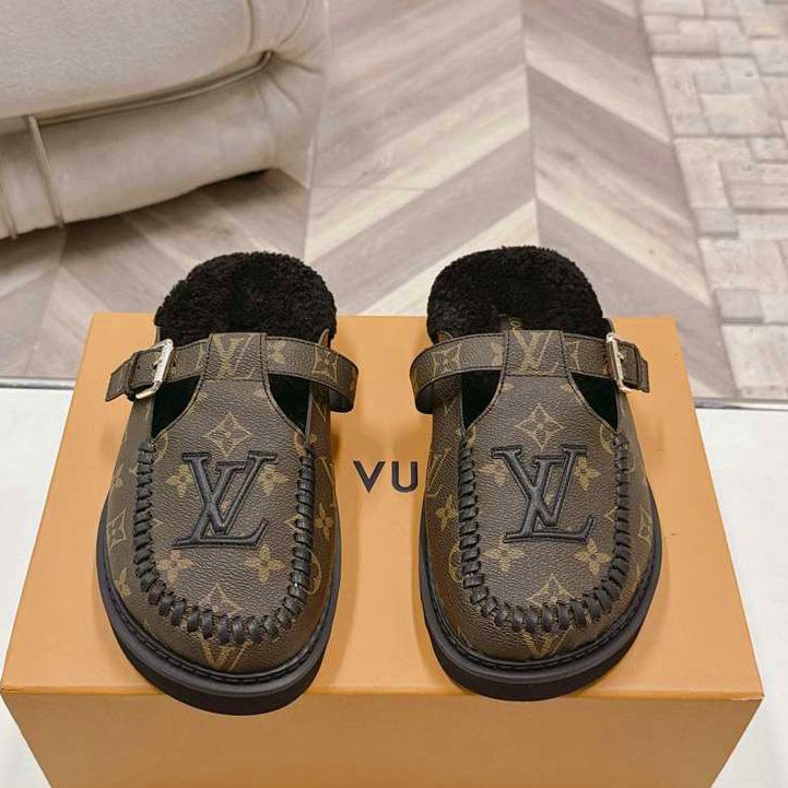 LU Mule Shearling sandal 3 Color's
