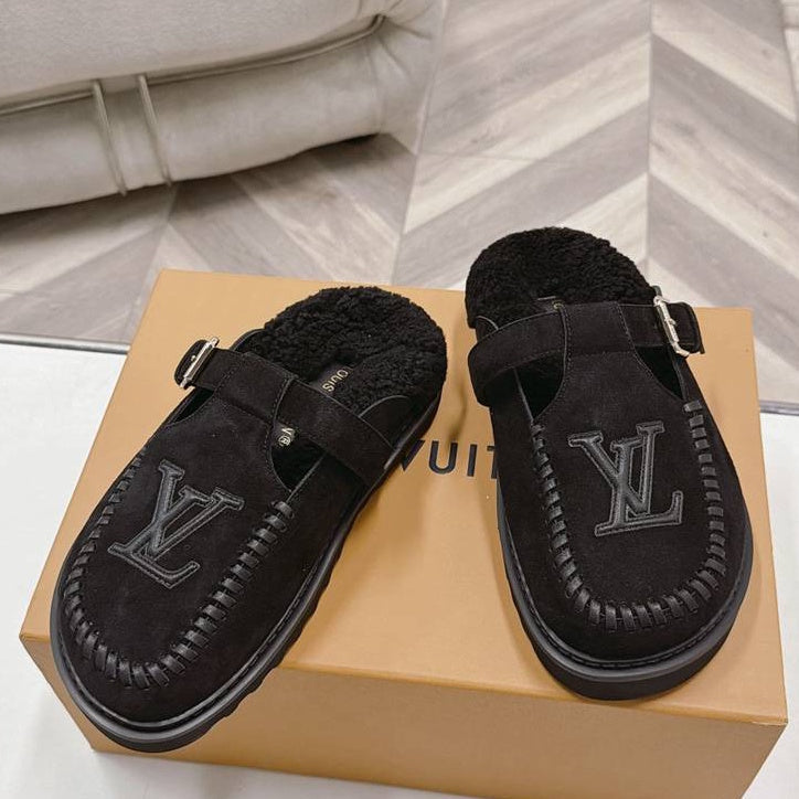 LU Mule Shearling sandal 3 Color's
