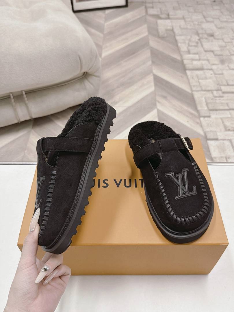 LU Mule Shearling sandal 3 Color's