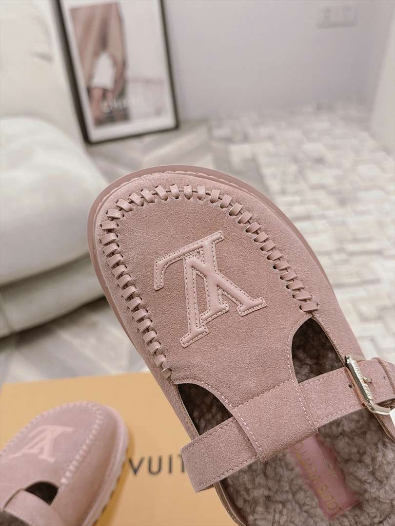 LU Mule Shearling sandal 3 Color's
