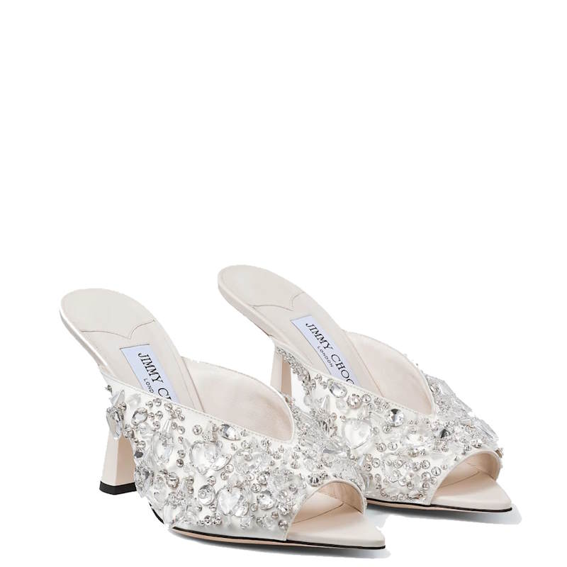 CHU Shoes White  Sandals stones  Woman