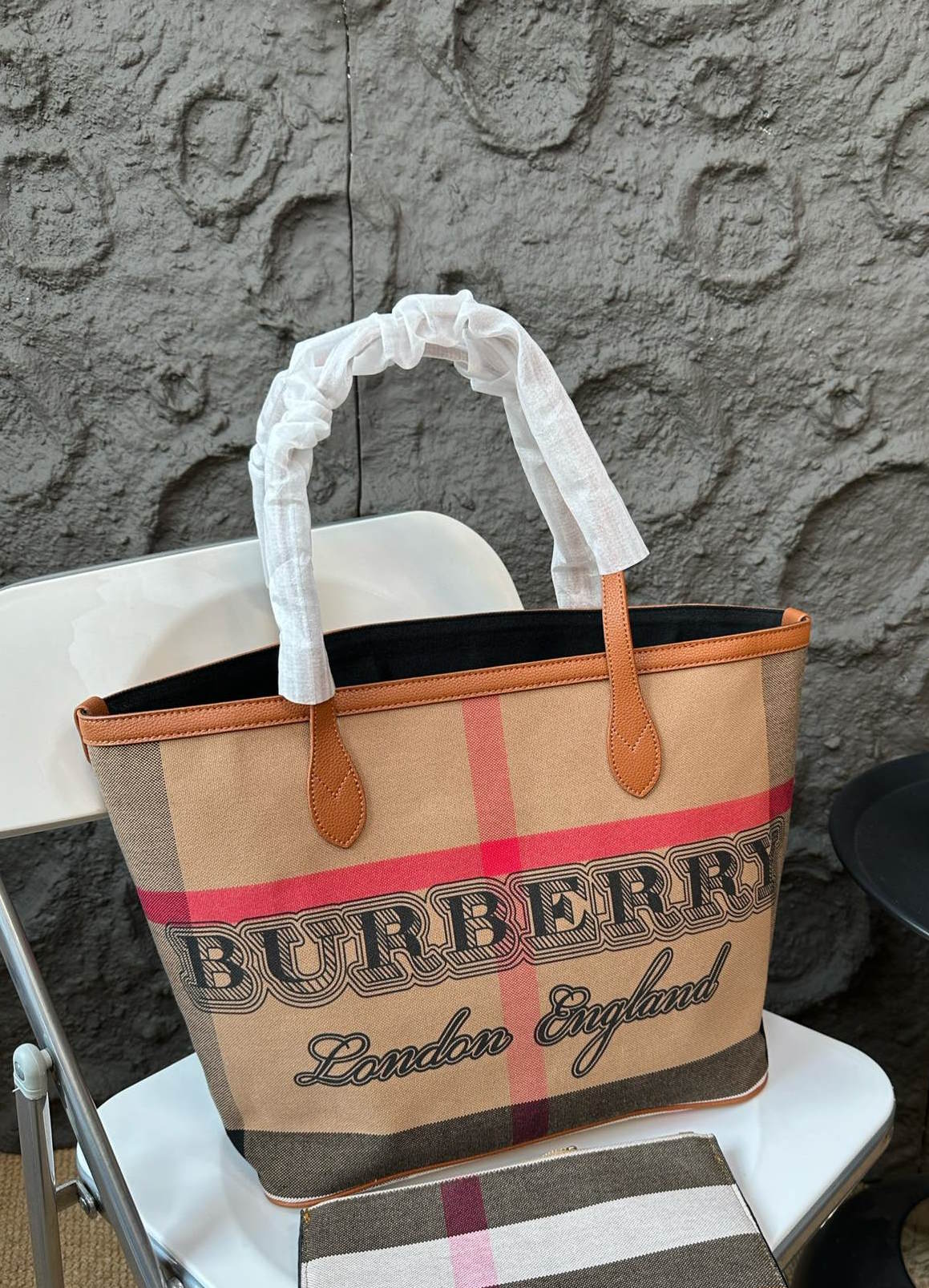 BURBBER Tote Bag 2 Color's 34 cm