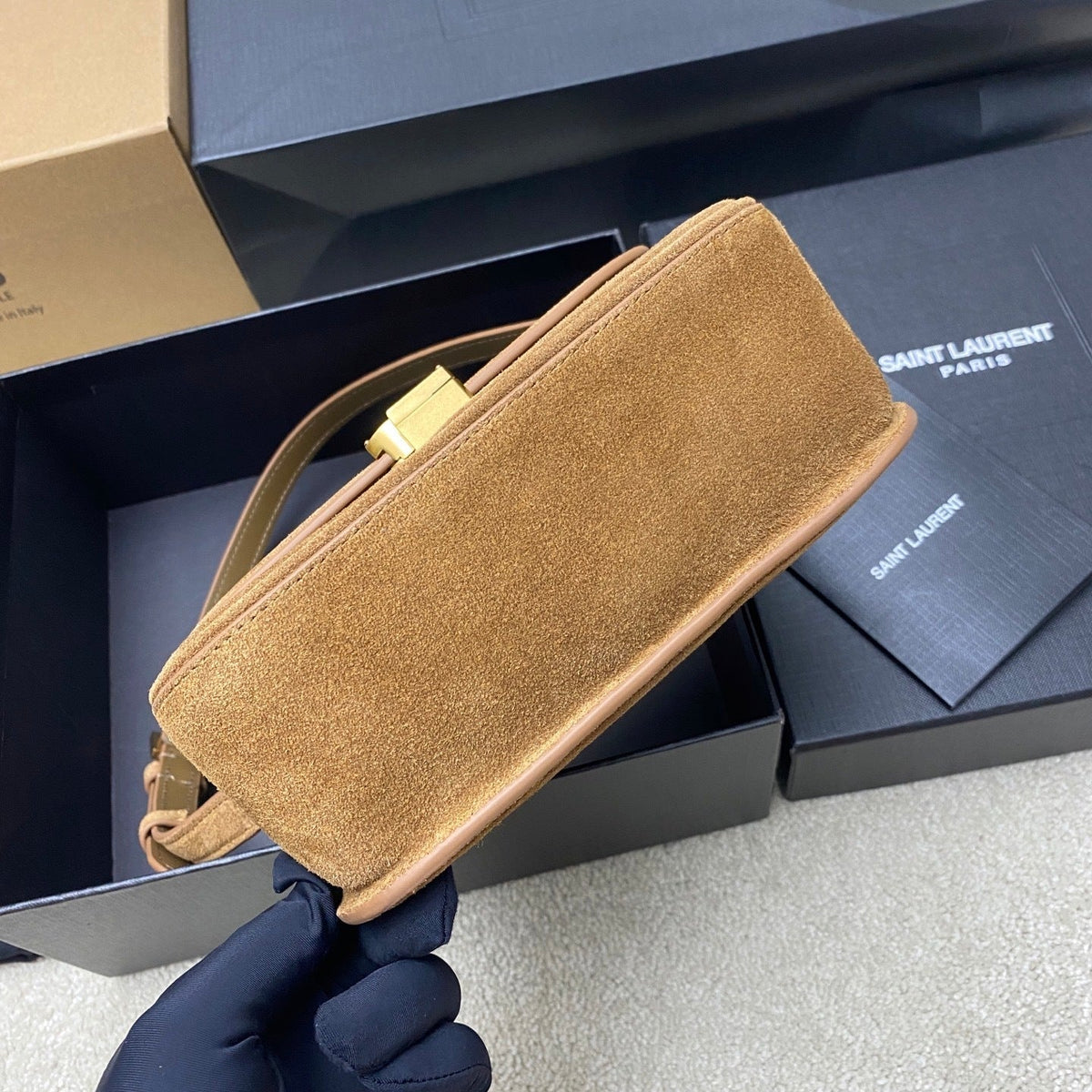 Y L  suede bag Small  19  cm
