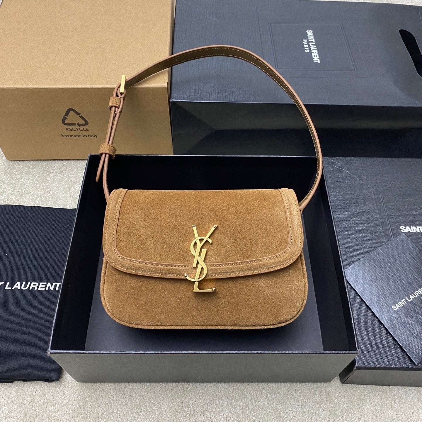 Y L  suede bag Small  19  cm