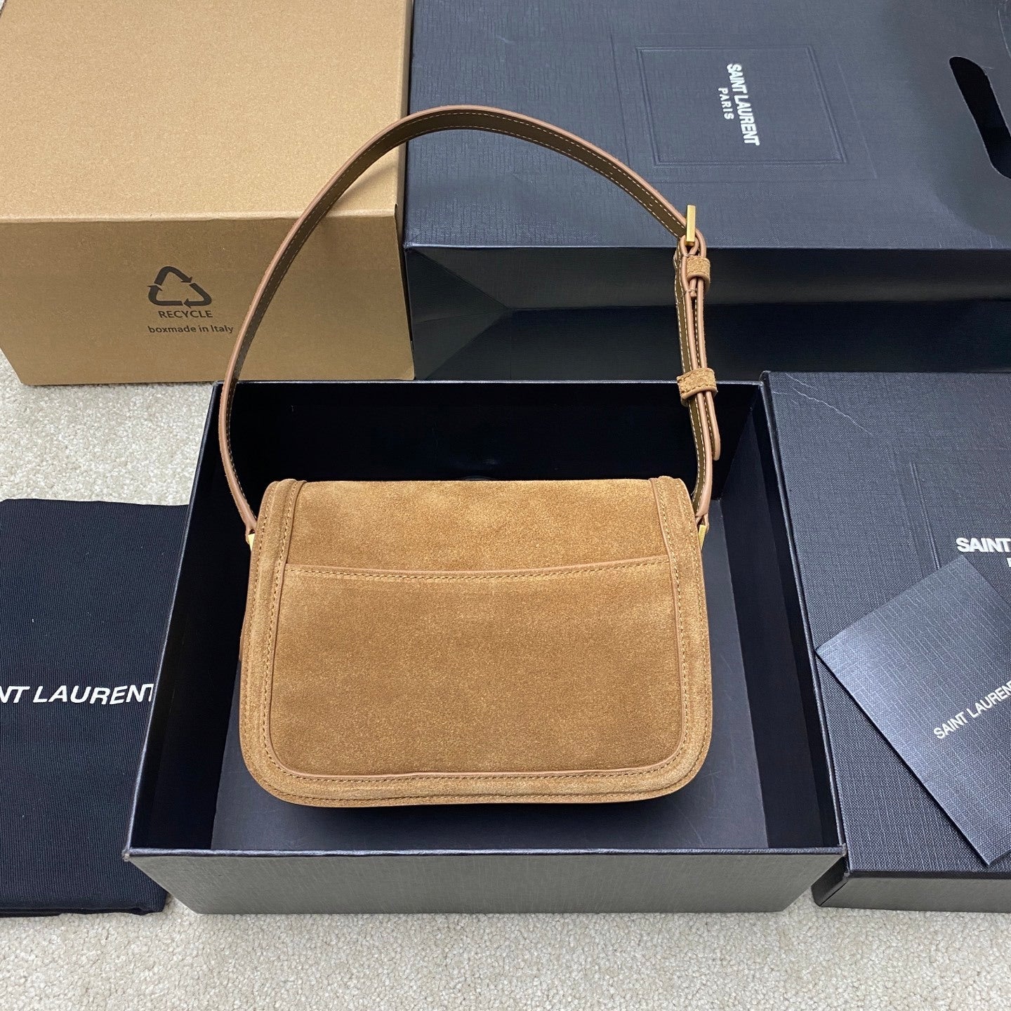 Y L  suede bag Small  19  cm