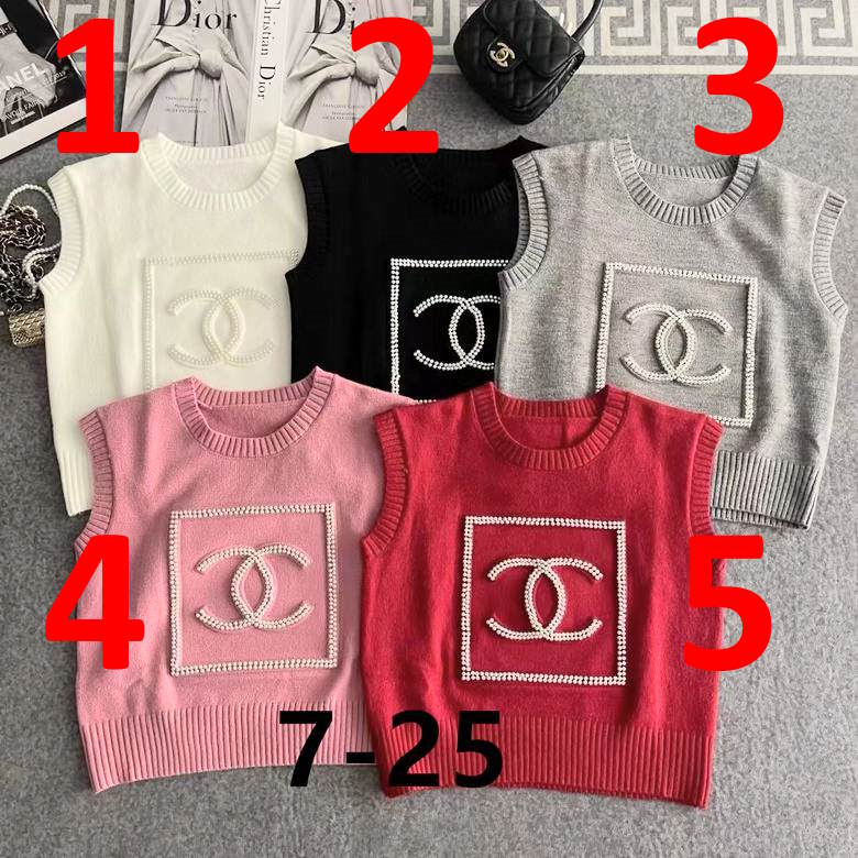 CHL Tank Knitted Top  T - shirt 5 Color's Woman