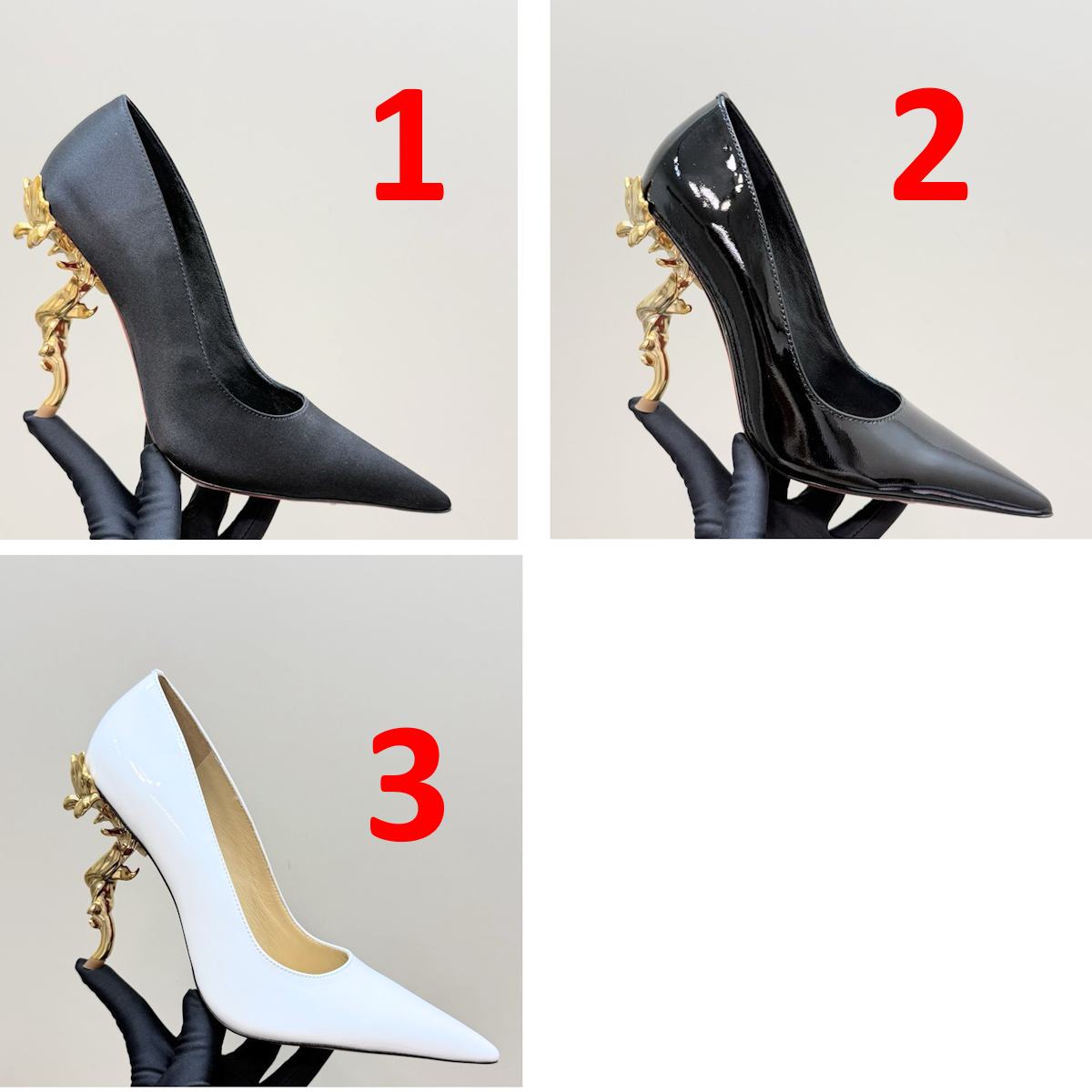 LABUTIN Woman Shoes 3 Color's Heels 42