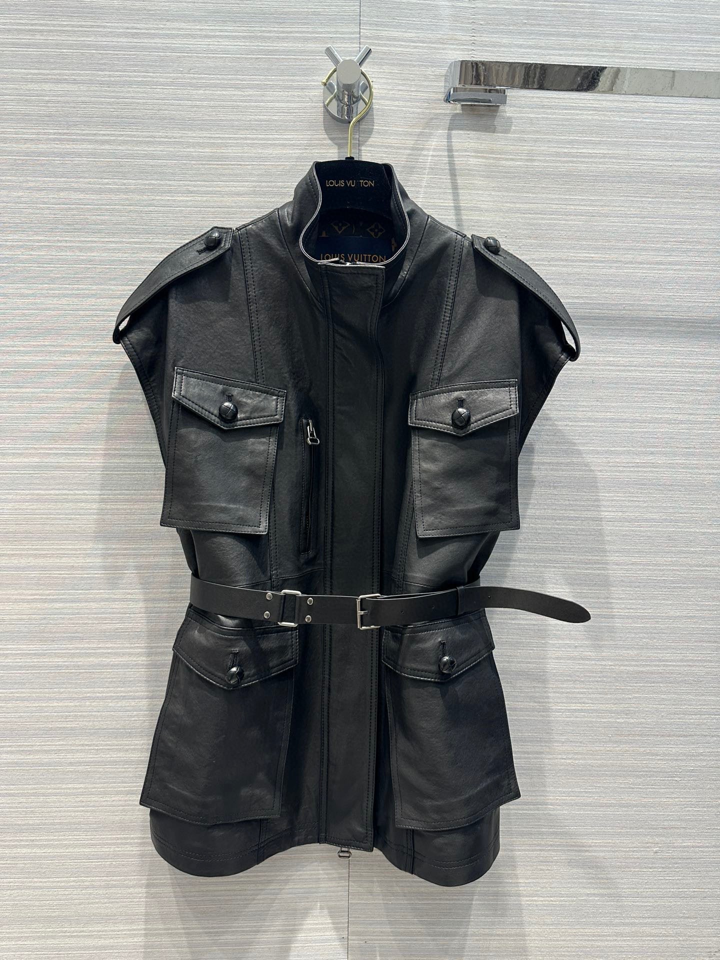 LU Jacket Woman Leather Vest Safari