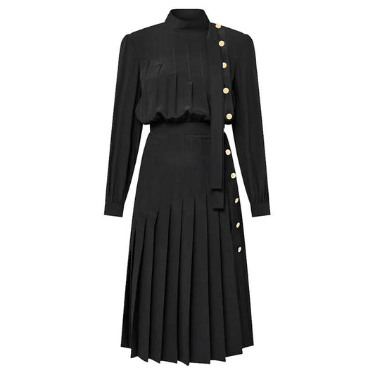 LU Long-Sleeved Pleat  Dress limited season 2024