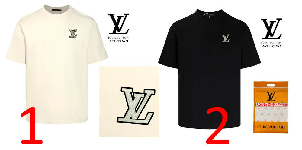 LU T-shirt 2 Color 's Embroidery logo