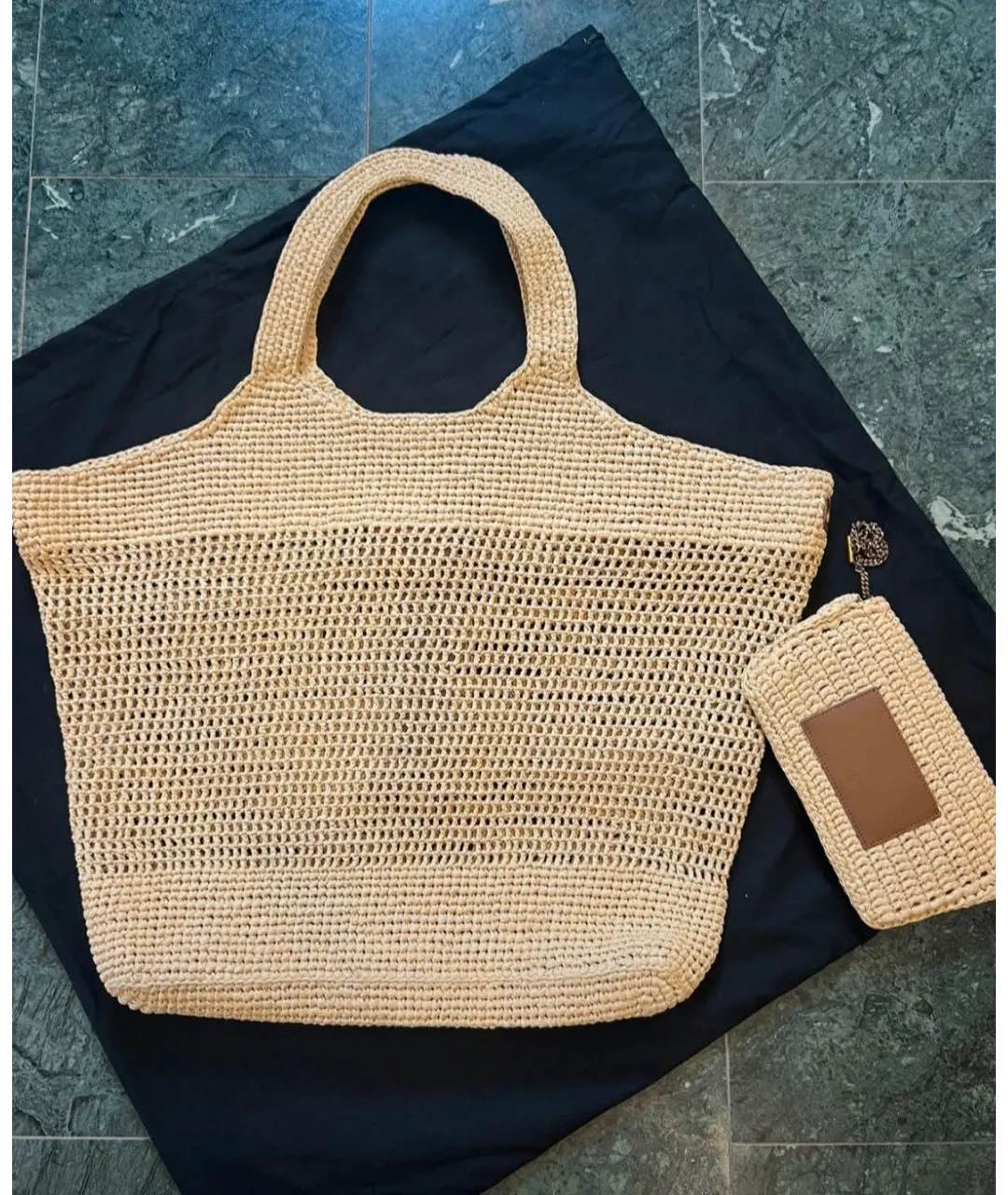 Y L I care  Raffia Bag  55 cm